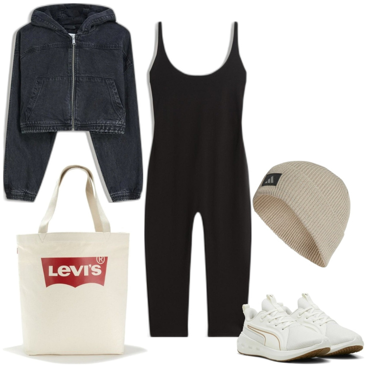 Outfit mujer - Urban #7555. Estilo Urban para Deporte. Combinación con chándales, bolso tote, sneakers, gorros, blazers.