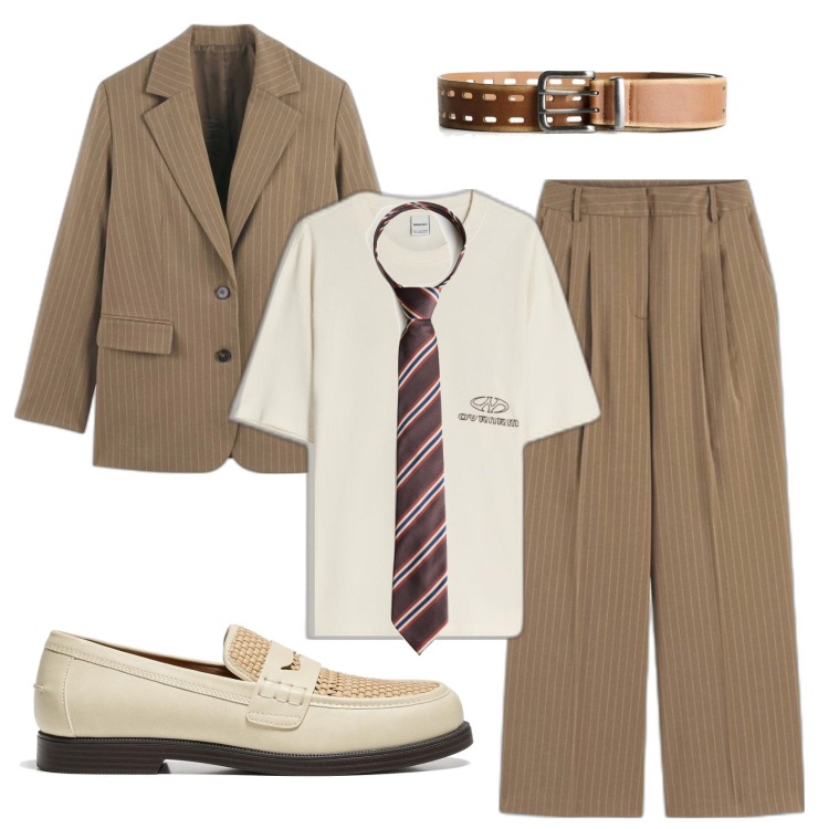 Outfit hombre - Trendy #7186. Estilo Trendy para Ceremonia. Combinación con zapatos con cordones, cinturones, pantalones, corbatas, chaquetas, camiseta.