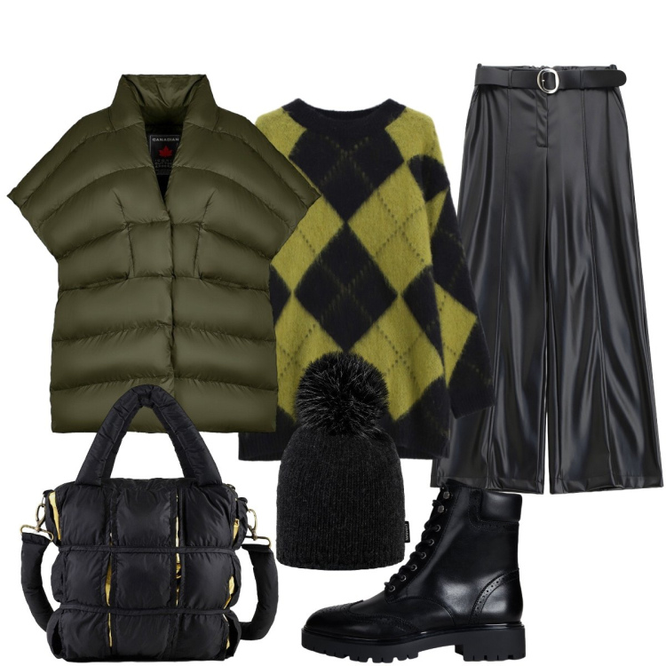 Outfit donna - Dicembre…. Stile Minimal per Tutti i giorni. Abbinamento con pantaloni, maglieria, anfibi, cappelli, piumini, borse a mano.