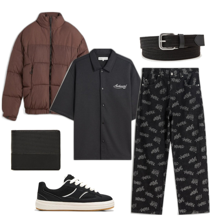 Outfit hombre - Pantalón nuevo. Estilo Casual para Todos los días. Combinación con cinturones, sneakers, camisas de manga corta, carteras, vaqueros, chaquetas.