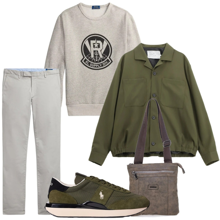 Outfit uomo - Capi basic. Stile Casual per Tutti i giorni. Abbinamento con cappotti, sneakers, pantaloni, felpe, portafogli.