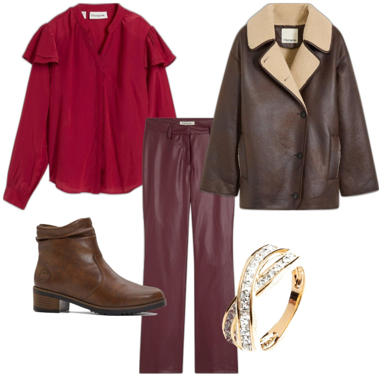 Outfit femme - Basique #6527. Style Basique pour Tous les jours. Assortir avec chemisiers, bagues, blazers, bottines, pantalon .