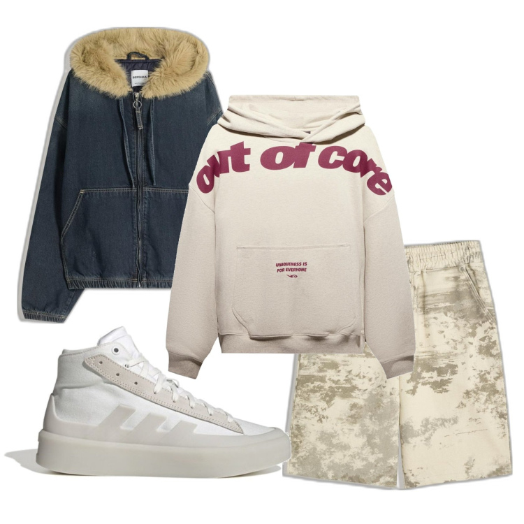 Outfit hombre - Urban #5899. Estilo Urban para Deporte. Combinación con sneakers, bermudas, sudaderas con capucha, chaquetas.