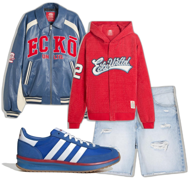 Outfit hombre - Urban #5901. Estilo Urban para Todos los días. Combinación con bermudas, sneakers, chaquetas, camisas.