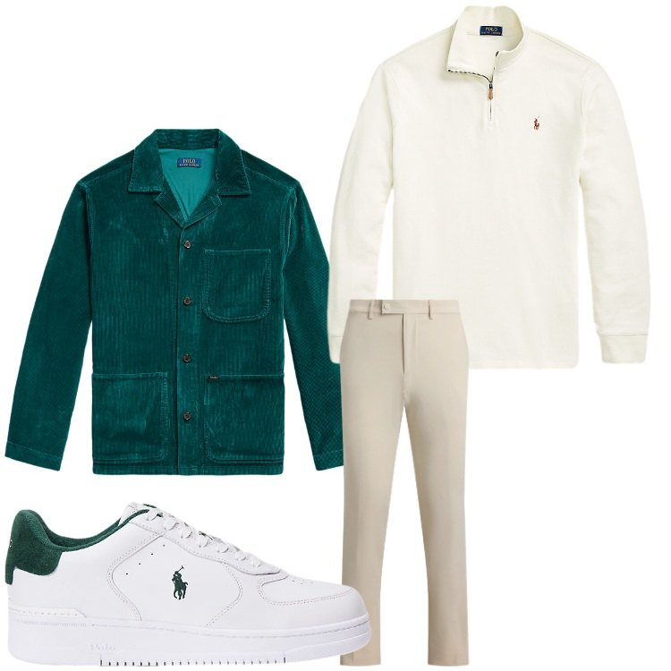 Outfit uomo - Velluto. Stile Business/Elegante per Ufficio. Abbinamento con sneakers, pullovers, giacche, pantaloni.