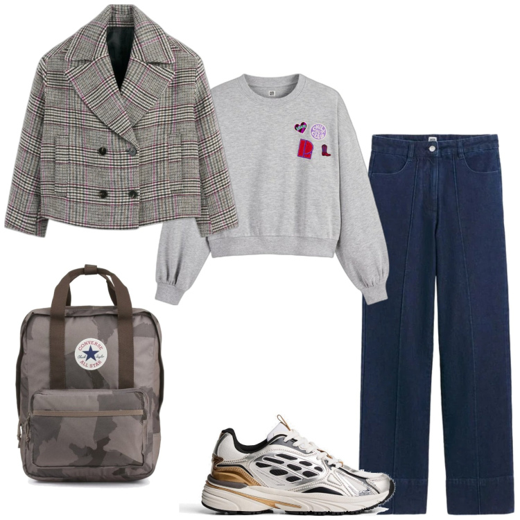 Outfit mujer - Urban #7601. Estilo Urban para Escuela/Universidad. Combinación con mochilas, sneakers, vaqueros, sudaderas, abrigos.