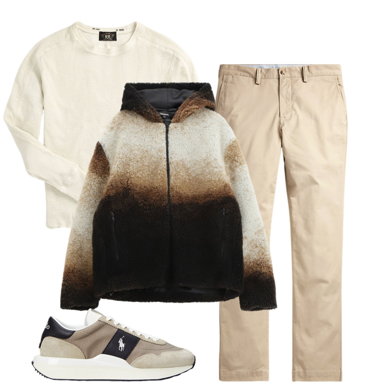 Outfit uomo - Cozy. Stile Urban per Tutti i giorni. Abbinamento con giacche, maglieria, pantaloni, sneakers.