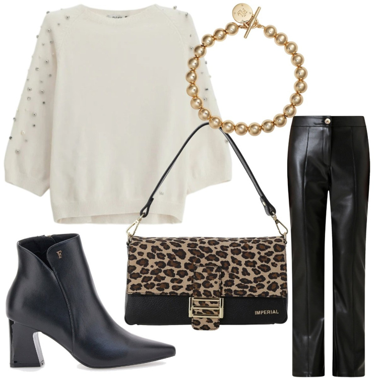 Outfit donna - Maglione morbido, Donna Curvy. Stile Casual chic per Tutti i giorni. Abbinamento con maglieria, pantaloni, borse a spalla, braccialetti, stivaletti.