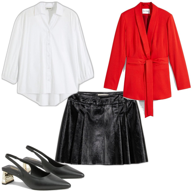 Outfit femme - Basique #6555. Style Basique pour Soirée dehors. Assortir avec blazers, chemisiers, minijupes, chaussures à talon.