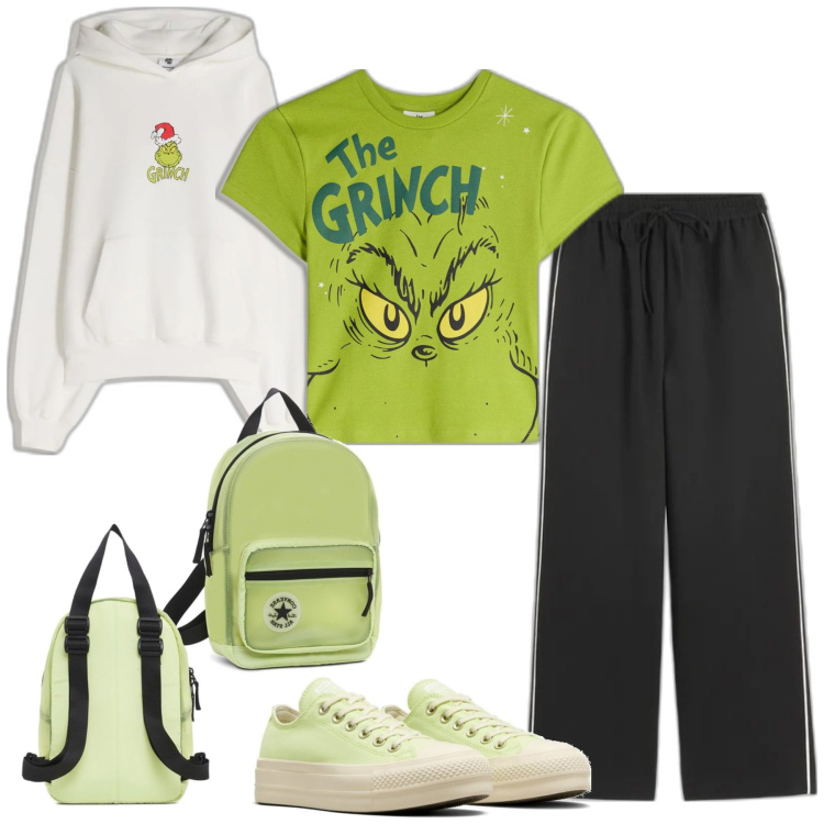 Outfit mujer - Basic #6562. Estilo Basic para Escuela/Universidad. Combinación con camiseta, mochilas, sneakers, pantalones, sudaderas con capucha.