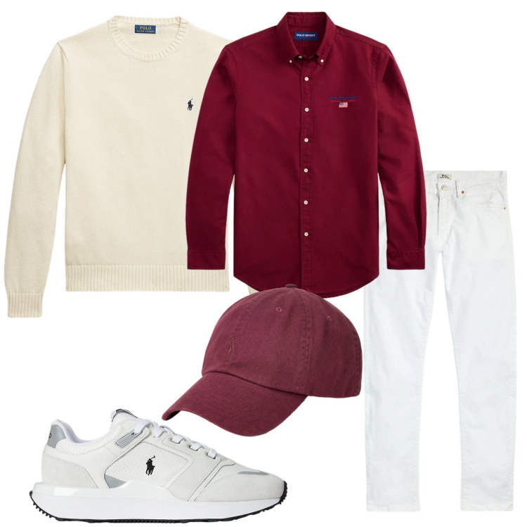 Outfit uomo - A new day. Stile Casual per Tutti i giorni. Abbinamento con jeans, maglieria, cappelli, camicie, sneakers.