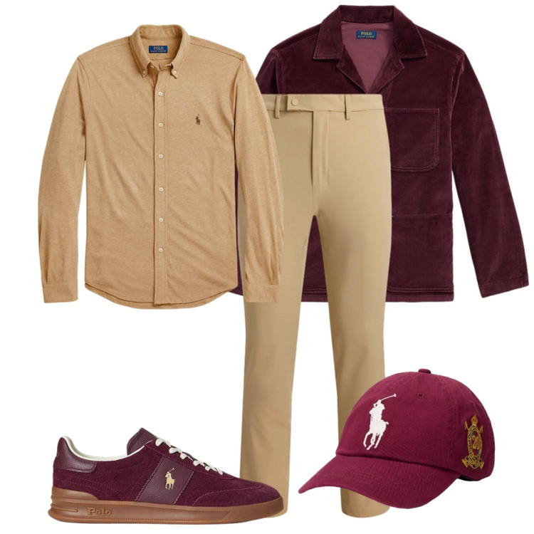 Outfit uomo - Total look #2303046. Stile Trendy per Serata speciale. Abbinamento con camicie, sneakers, giacche, pantaloni, cappelli.