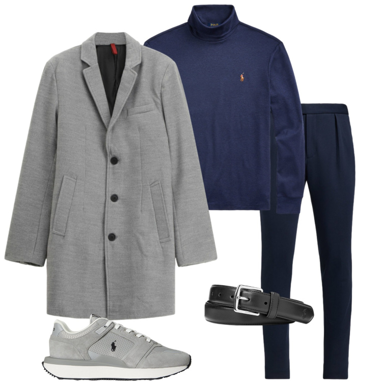 Outfit uomo - Urban style. Stile Urban per Tutti i giorni. Abbinamento con cappotti, cinture, maglieria, sneakers, pantaloni.