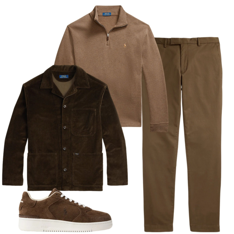 Outfit uomo - Sfumature affini. Stile Urban per Tutti i giorni. Abbinamento con pullovers, pantaloni, sneakers, giacche.