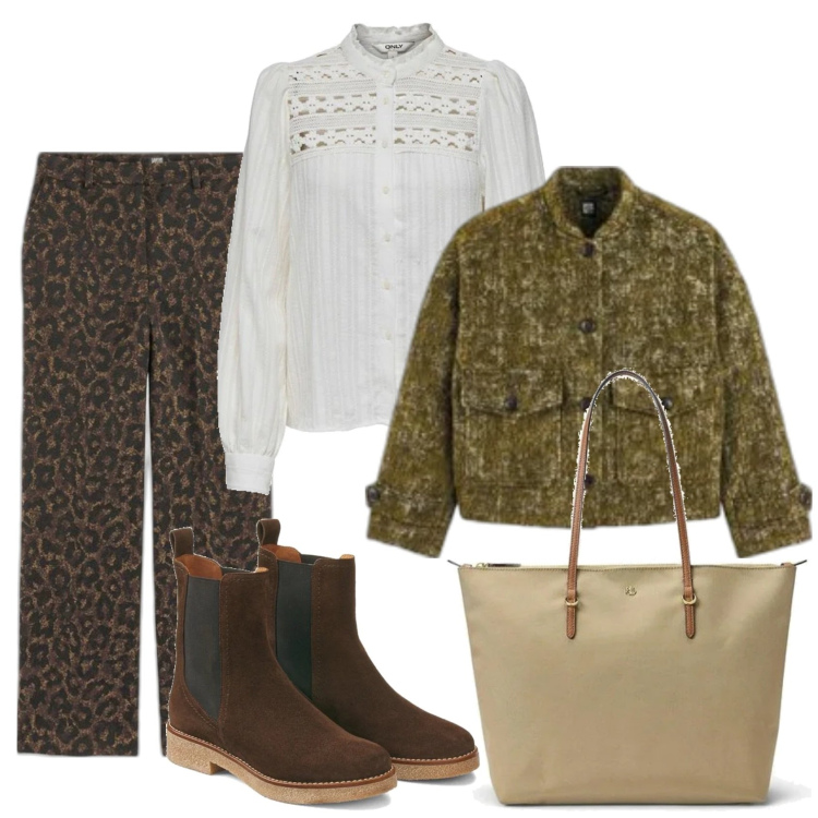 Outfit mujer - Urban style. Estilo Urban para Todos los días. Combinación con pantalones, botines, blusas, bolso tote, blazers.