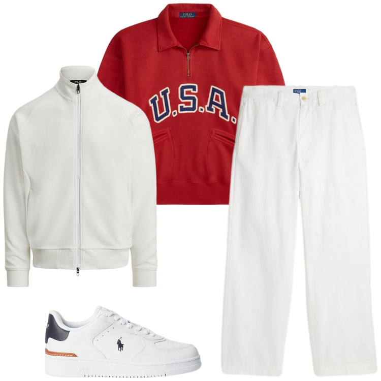 Outfit uomo - Total look #2303547. Stile Trendy per Tutti i giorni. Abbinamento con sneakers, giacche, pantaloni, felpe.