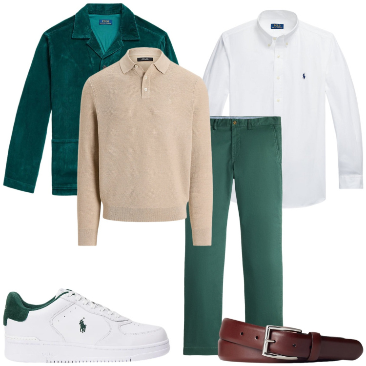 Outfit uomo - Trendy sempre di moda. Stile Trendy per Tutti i giorni. Abbinamento con camicie, cinture, sneakers, maglieria, giacche, pantaloni chino.