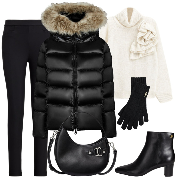 Outfit donna - Canadian. Stile Casual chic per Tutti i giorni. Abbinamento con maglieria, stivaletti, pantaloni, guanti, borse a tracolla, piumini.