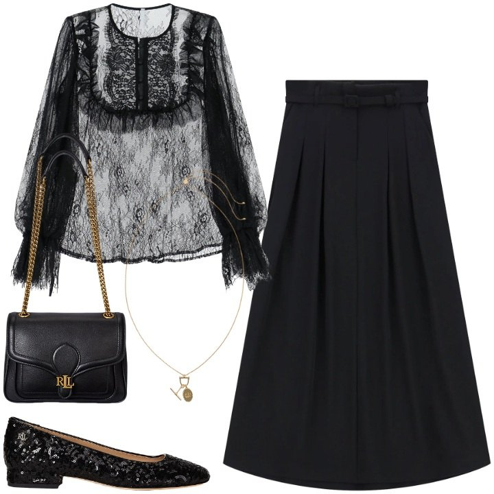 Outfit donna - La blusa boho. Stile Boho per Serata fuori. Abbinamento con gonne lunghe, bluse, borse a spalla, ciondoli, ballerine.