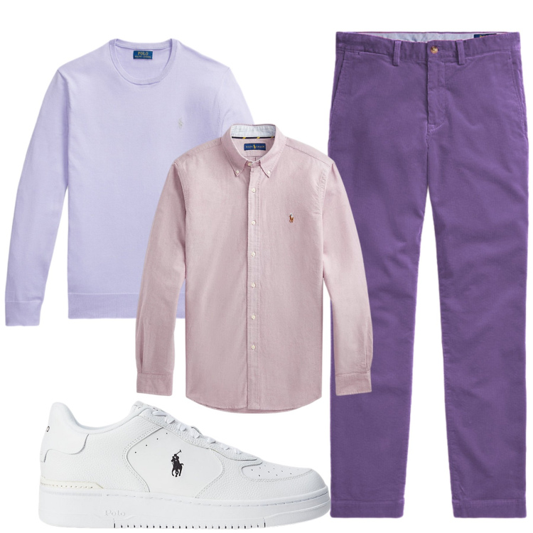 Outfit uomo - Total look #2304020. Stile Trendy per Tutti i giorni. Abbinamento con sneakers, camicie, pantaloni, maglieria.