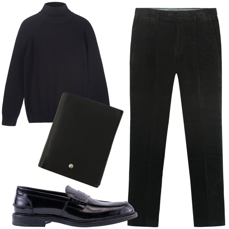 Outfit uomo - Total look #2304028. Stile Urban per Serata speciale. Abbinamento con portafogli, scarpe stringate, pantaloni, pullovers.