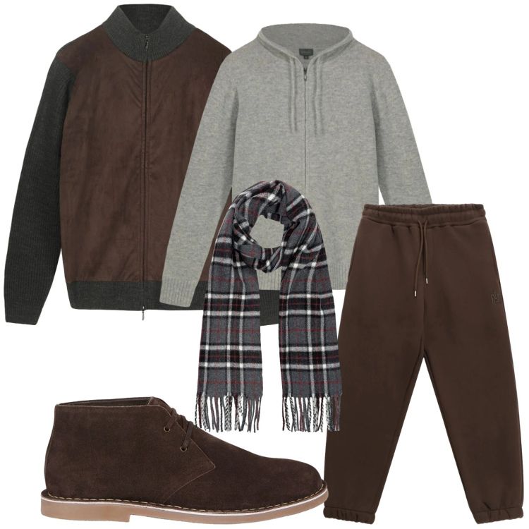 Outfit uomo - La felpa classica. Stile Trendy per Tutti i giorni. Abbinamento con pantaloni, stivali e stivaletti, sciarpe, giacche, felpe con cappuccio.