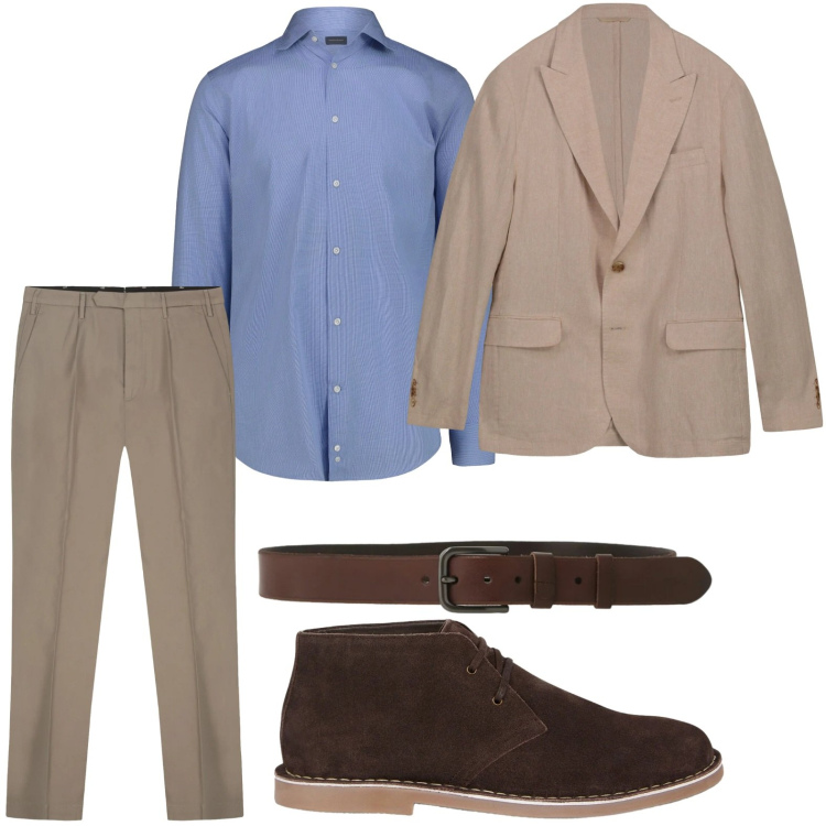 Outfit uomo - La cintura raffinata. Stile Casual per Ufficio. Abbinamento con cinture, giacche, stivali e stivaletti, pantaloni, camicie.