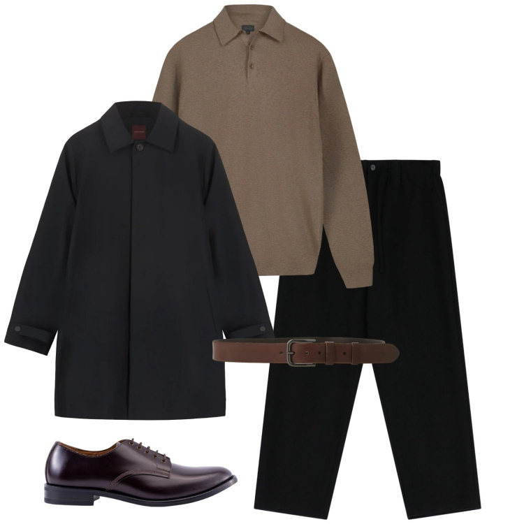 Outfit uomo - Total look #2304828. Stile Business/Elegante per Ufficio. Abbinamento con pantaloni, cinture, scarpe stringate, abiti, maglieria.