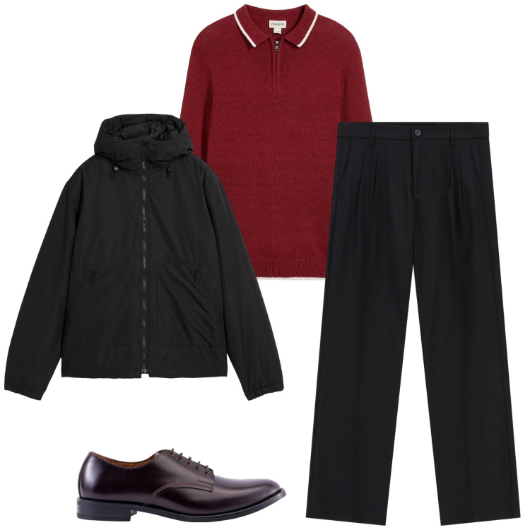 Outfit uomo - Total look #2304837. Stile Business/Elegante per Ufficio. Abbinamento con maglieria, giacche, pantaloni, scarpe stringate.