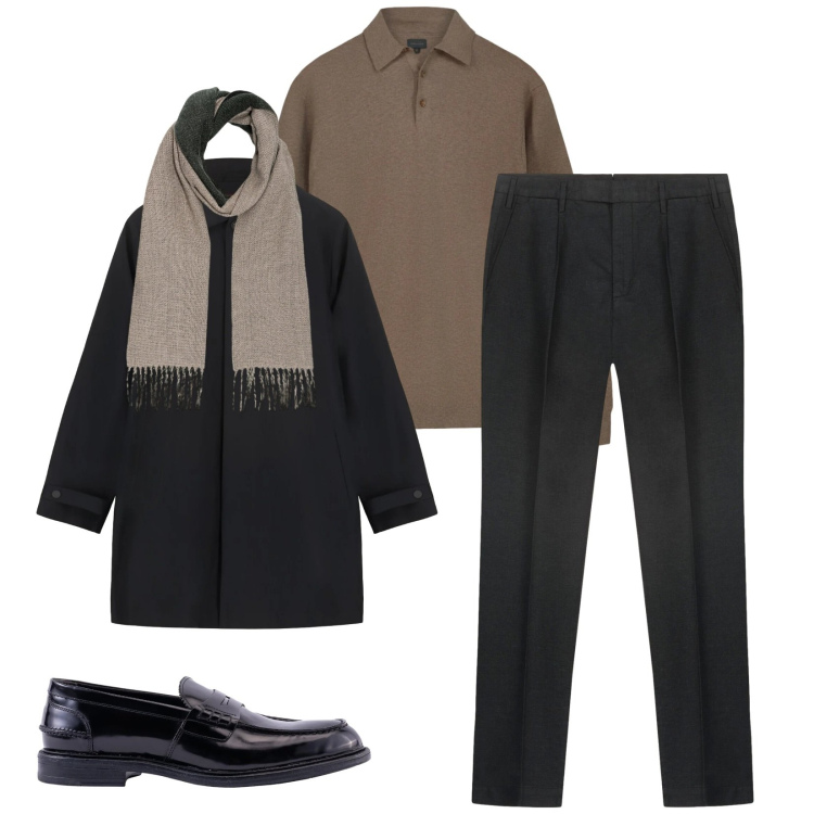 Outfit uomo - Total look #2304870. Stile Business/Elegante per Ufficio. Abbinamento con abiti, pantaloni, maglieria, sciarpe, scarpe stringate.