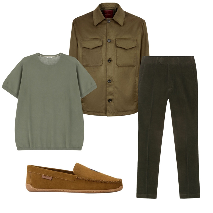 Outfit uomo - Total look #2304950. Stile Trendy per Tutti i giorni. Abbinamento con t-shirt, scarpe stringate, giacche, pantaloni.