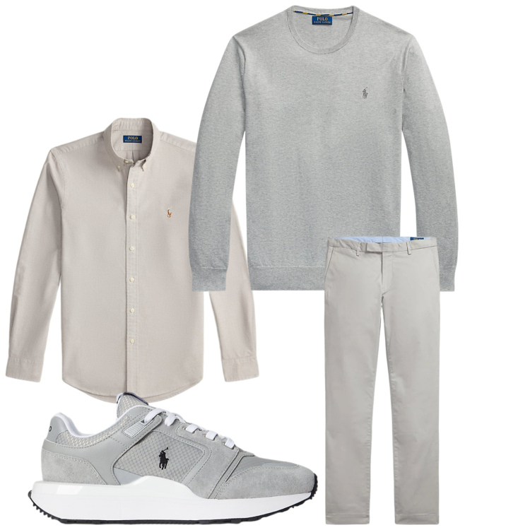 Outfit uomo - Cinema. Stile Casual per Serata speciale. Abbinamento con maglieria, pantaloni, camicie, sneakers.