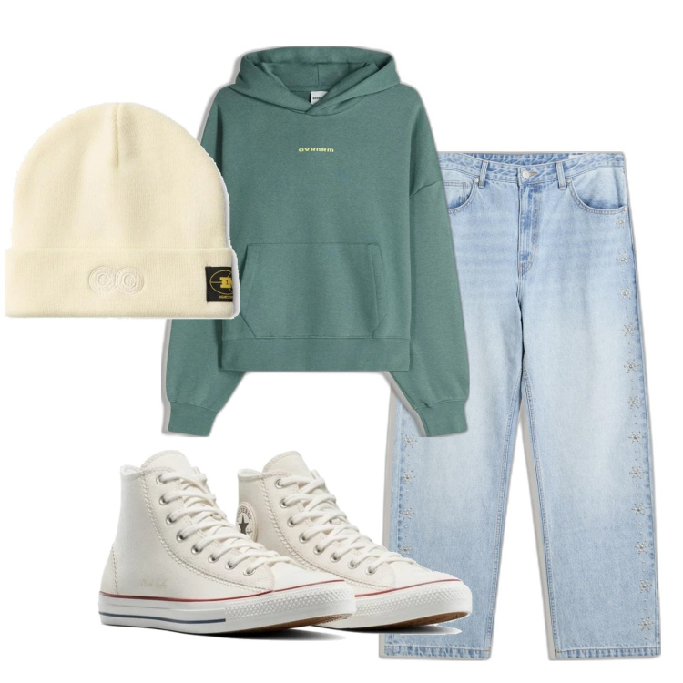 Outfit hombre - Urban #6008. Estilo Urban para Todos los días. Combinación con sneakers, gorros, vaqueros, sudaderas con capucha.