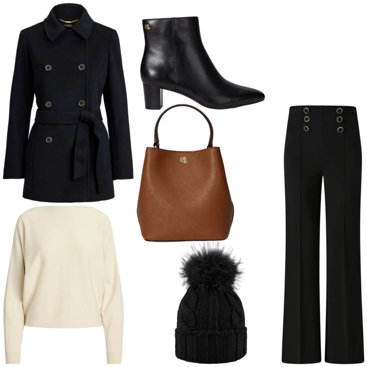 Outfit donna - Urban. Stile Urban per Tutti i giorni. Abbinamento con pantaloni, borse a secchiello, stivaletti, maglieria, cappotti, berretti.