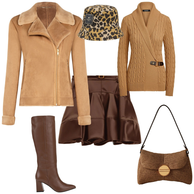 Outfit donna - Preppy ogni giorno. Stile Preppy per Tutti i giorni. Abbinamento con cappelli, stivali, giacche, minigonne, borse a tracolla, maglieria.