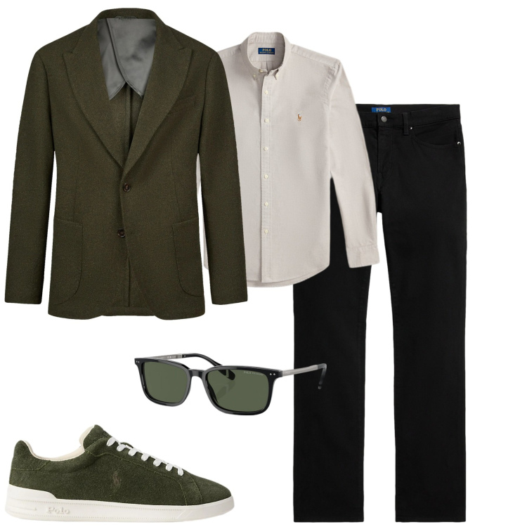 Outfit uomo - City. Stile Urban per Tutti i giorni. Abbinamento con occhiali da sole, camicie, sneakers, pantaloni, giacche.