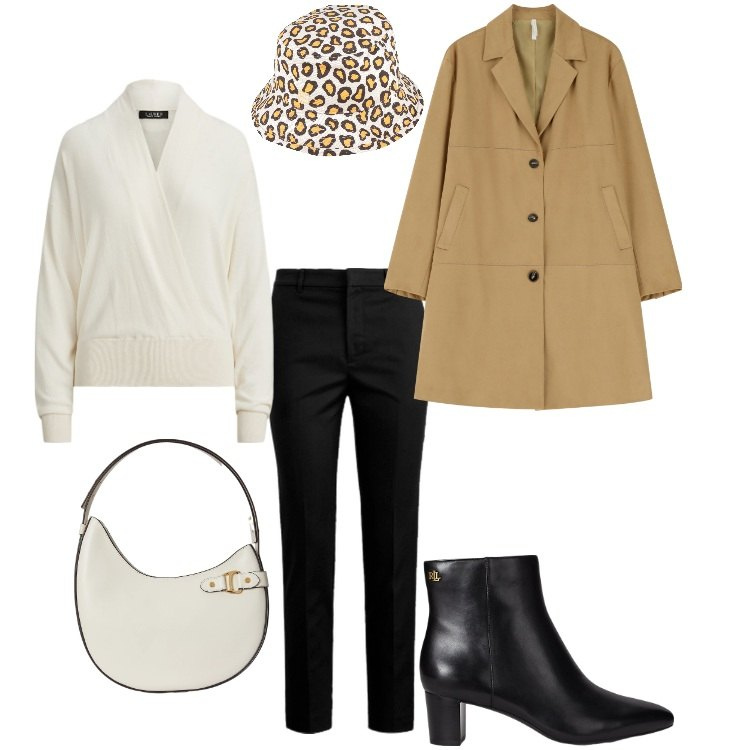 Outfit donna - Ovale ("diamante"). Stile Casual per Tutti i giorni. Abbinamento con cappelli, cappotti, stivaletti, pantaloni, maglieria, borse a spalla.