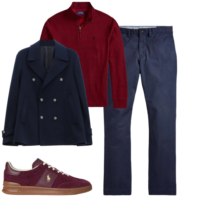 Outfit uomo - City. Stile Urban per Tutti i giorni. Abbinamento con cappotti, pantaloni, sneakers, pullovers.