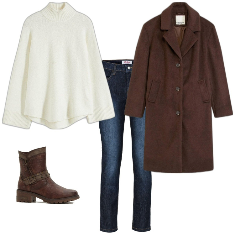 Outfit femme - Basique #6626. Style Basique pour Tous les jours. Assortir avec pulls, jeans, manteaux, bottes.