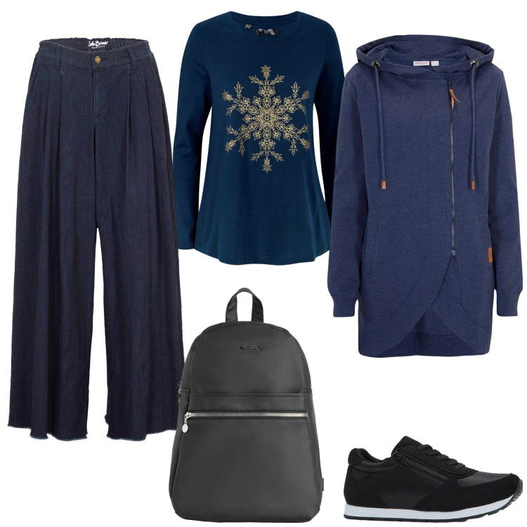 Outfit donna - Cena tra Amiche. Stile Casual per Tutti i giorni. Abbinamento con sneakers, gonne, maglieria, blazer, zaini.