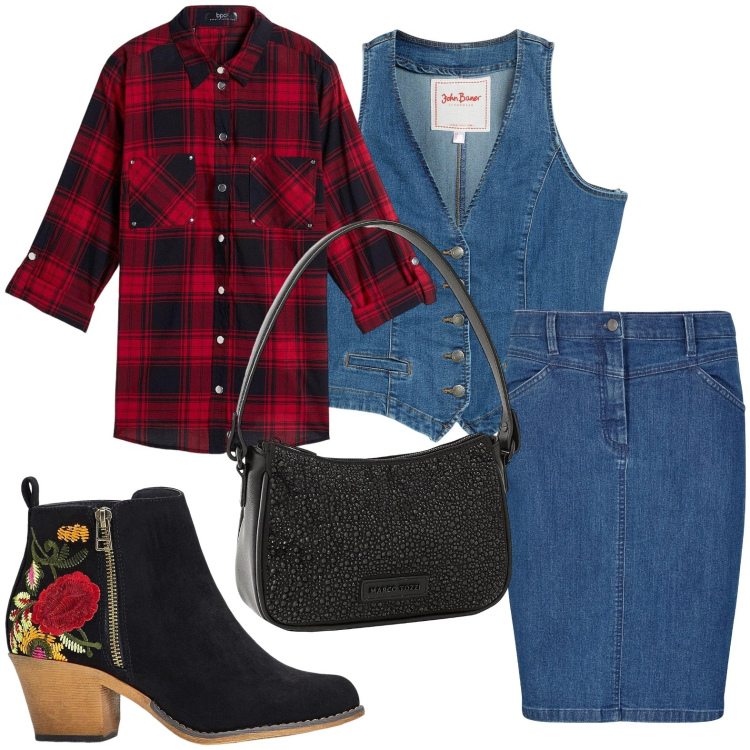 Outfit donna - La camicia avvolgente. Stile Basic per Tutti i giorni. Abbinamento con stivaletti, camicie, gilet, gonne, borse a mano.