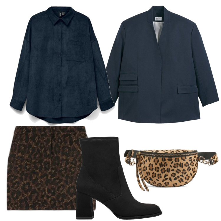 Outfit mujer - Urban look. Estilo Urban para Todos los días. Combinación con minifaldas, blazers, camisas, botines, riñoneras.