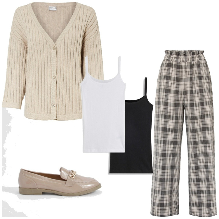 Outfit femme - Bon Ton #6839. Style Bon Ton pour Tous les jours. Assortir avec hauts, pantalon , pulls, mocassins.