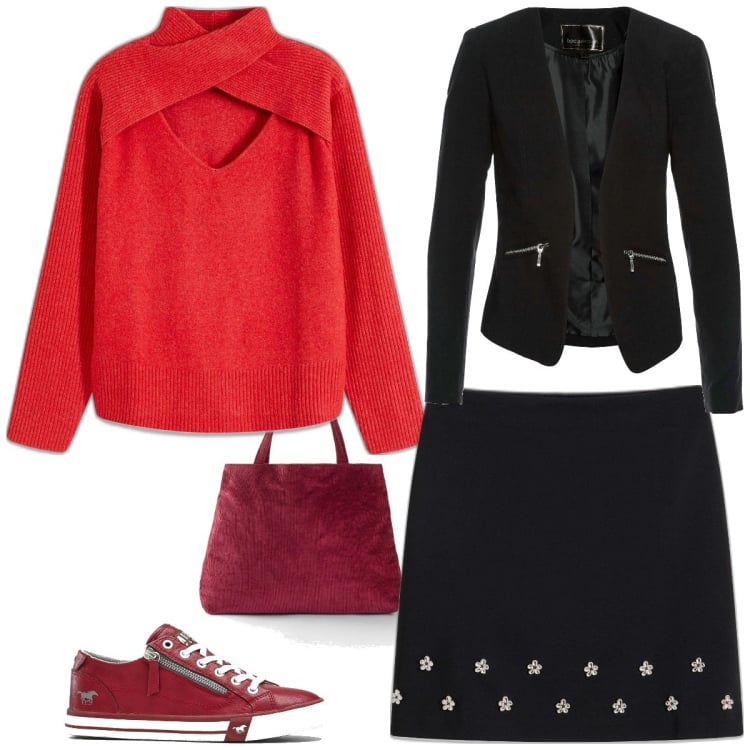 Outfit femme - Basique #6635. Style Basique pour Tous les jours. Assortir avec pulls, sneakers, minijupes, blazers, sac cabas.