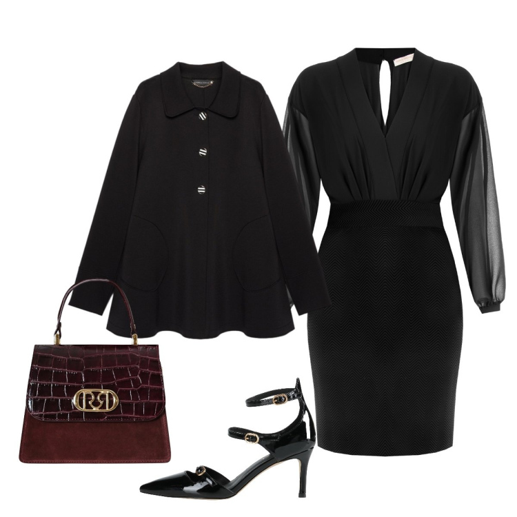 Outfit donna - L’abito che esalta la femminilità. Stile Chic per Serata fuori. Abbinamento con décolleté, borse a mano, vestiti a tubino, blazer.