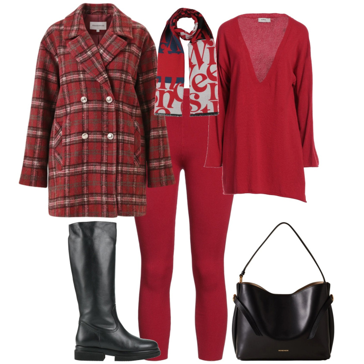 Outfit donna - Trendy per le feste. Stile Trendy per Tutti i giorni. Abbinamento con stivali, leggings, pullovers, sciarpe, cappotti, borse a mano.