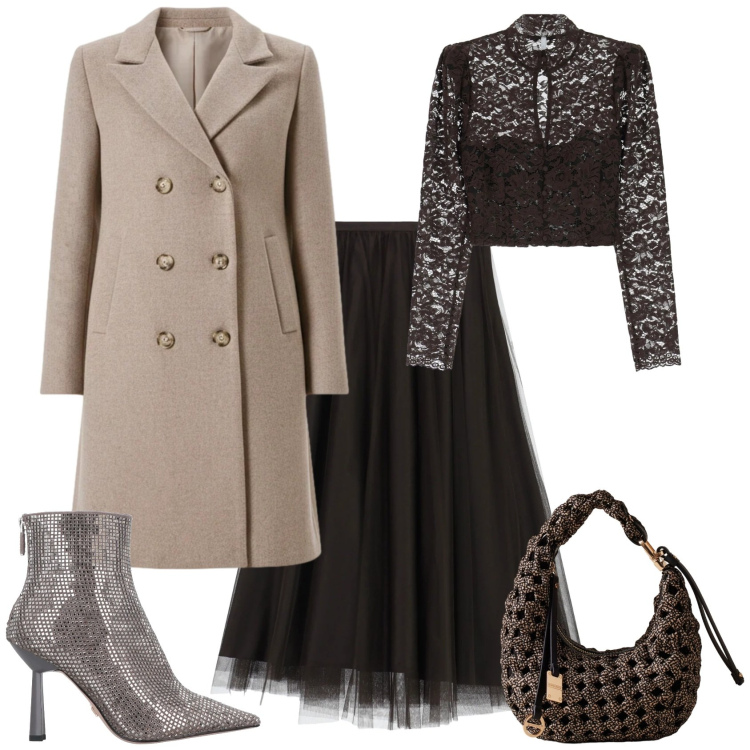 Outfit donna - Bon ton. Stile Bon Ton per Tutti i giorni. Abbinamento con stivaletti, cappotti, gonne lunghe, bluse, borse a mano.