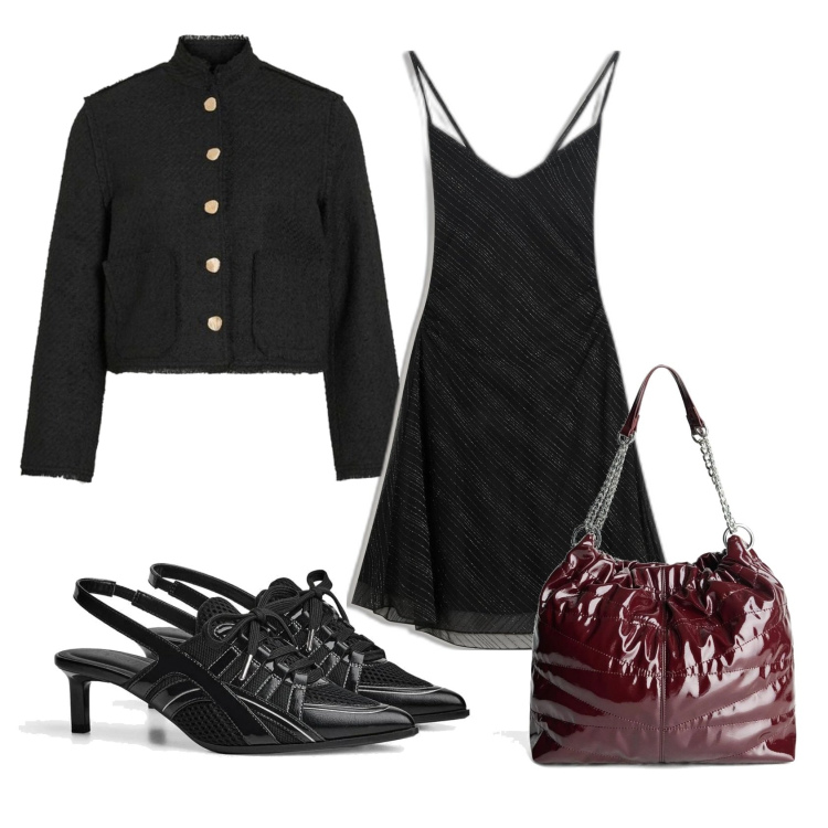 Outfit mujer - Trendy #9847. Estilo Trendy para Noche/Fiesta elegante. Combinación con sneakers, vestidos cortos, blazers, bolsos saco.