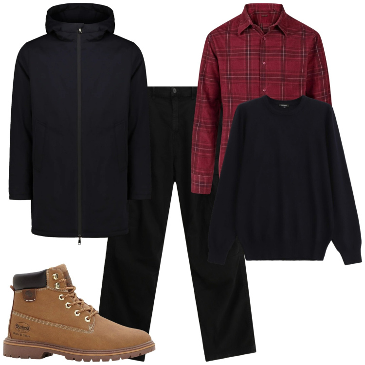 Outfit uomo - Urban ogni giorno. Stile Urban per Tutti i giorni. Abbinamento con stivali e stivaletti, pantaloni cargo, maglieria, parka, camicie.