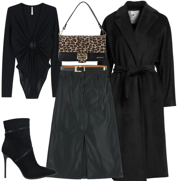 Outfit donna - Dicembre. Stile Trendy per Tutti i giorni. Abbinamento con stivaletti, cappotti, borse a spalla, bluse, gonne longuette, cinture.